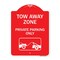 Signmission Tow Away Zone Private Parking With Car TowingHeavy-Gauge Aluminum Sign, 18" x 24", RW-1824-22802 A-DES-RW-1824-22802 - alternate 1